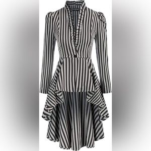 Scarlet Darkness Classic Steampunk Long Jacket